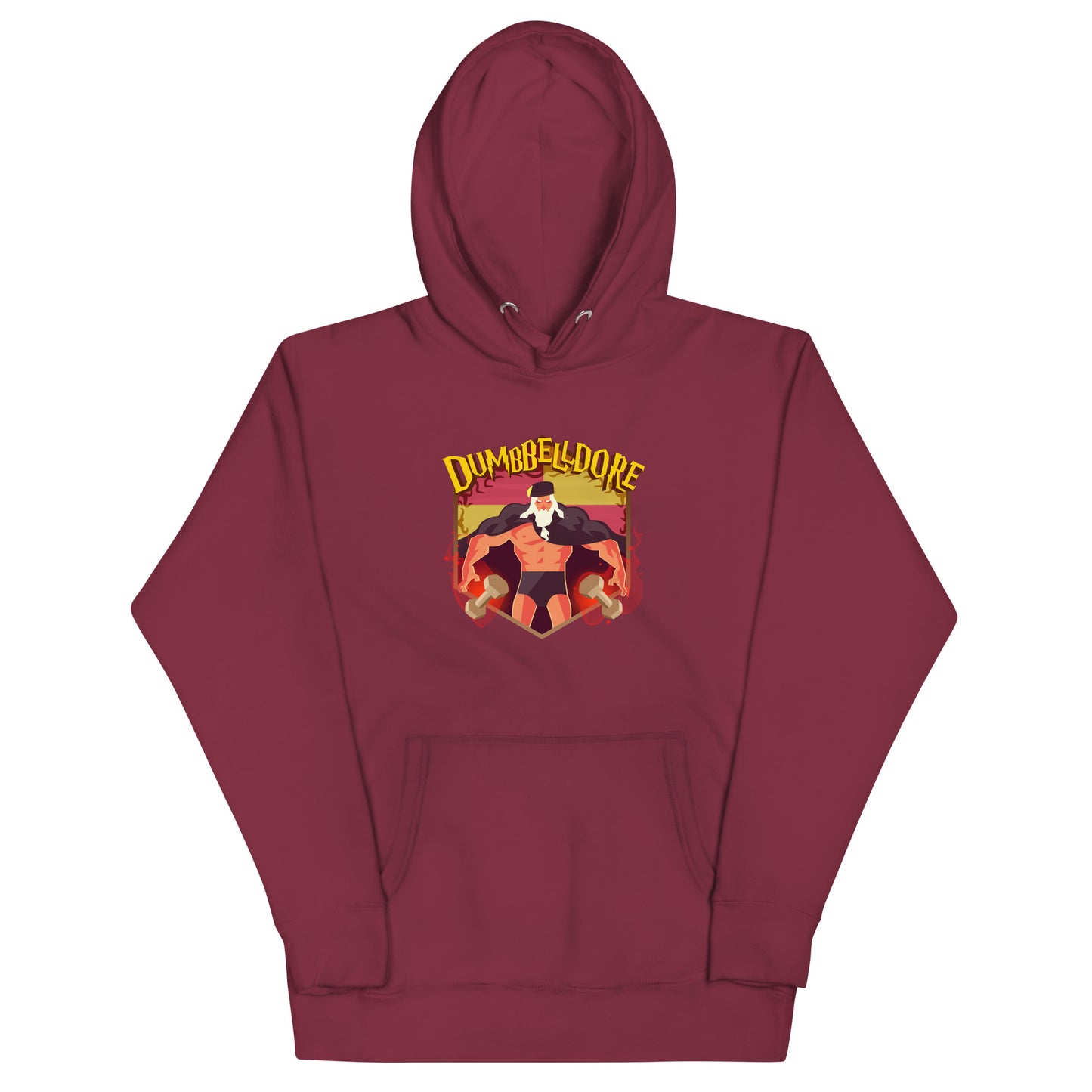Dumbbelldore - Premium Pullover Hoodie in Maroon
